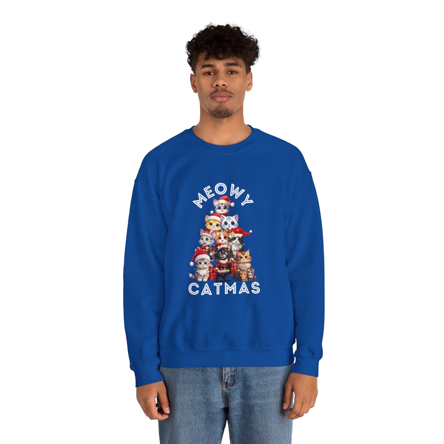 Meowy Catmas Christmas Cats Crewneck Sweatshirt