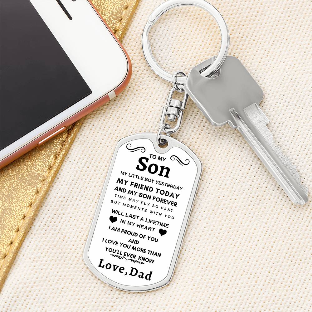 Dog Tag Key Chain