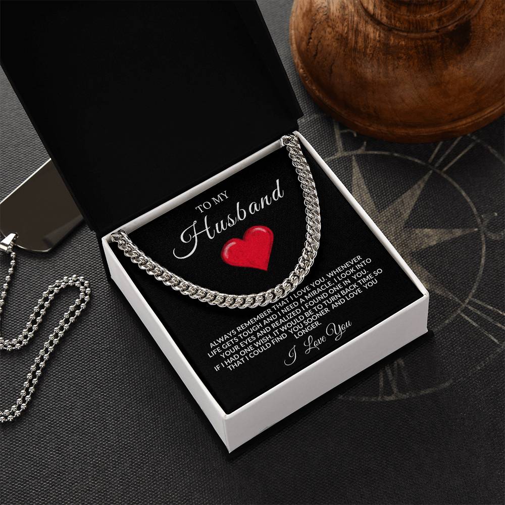 To My Husband Cuban Link | Valentine's, Wedding, Birthday, Anniversary, Christmas Gift