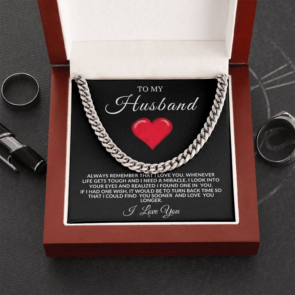 To My Husband Cuban Link | Valentine's, Wedding, Birthday, Anniversary, Christmas Gift