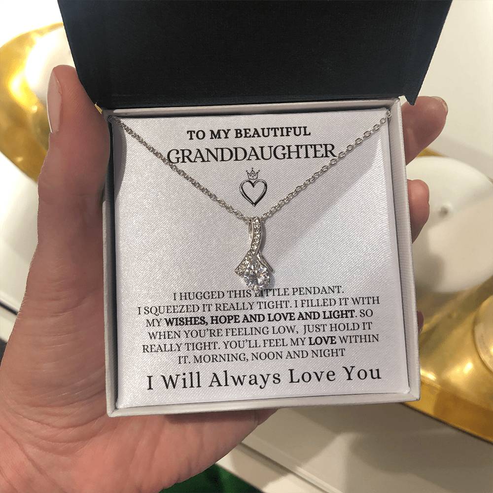 To My Granddaughter Alluring Beauty Necklace