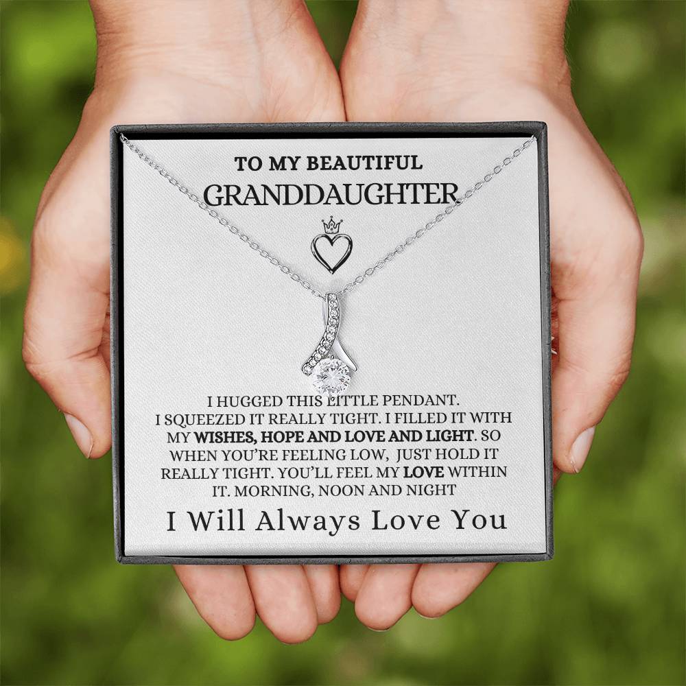 To My Granddaughter Alluring Beauty Necklace