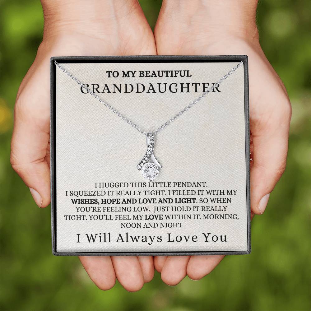 To My Beautiful Granddaughter Alluring Beauty Necklace
