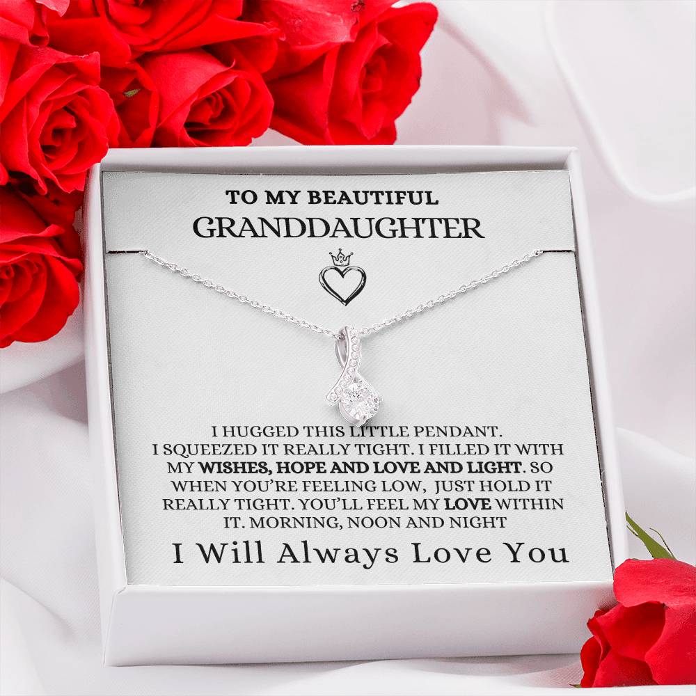 To My Granddaughter Alluring Beauty Necklace