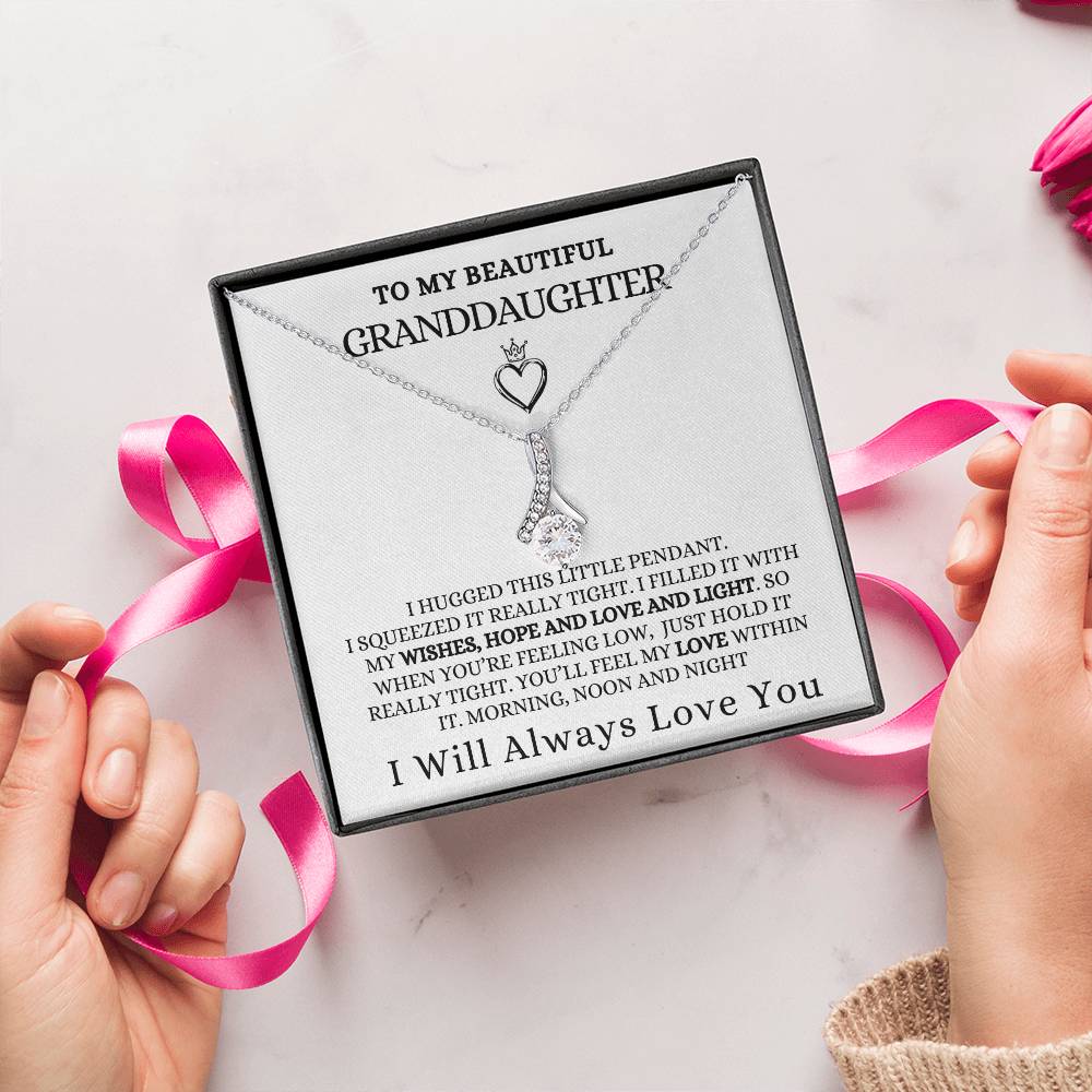 To My Granddaughter Alluring Beauty Necklace