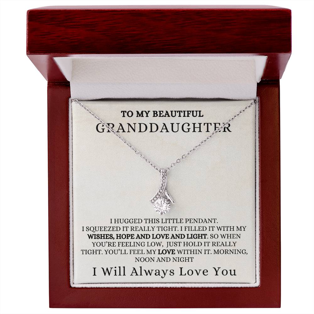 To My Beautiful Granddaughter Alluring Beauty Necklace
