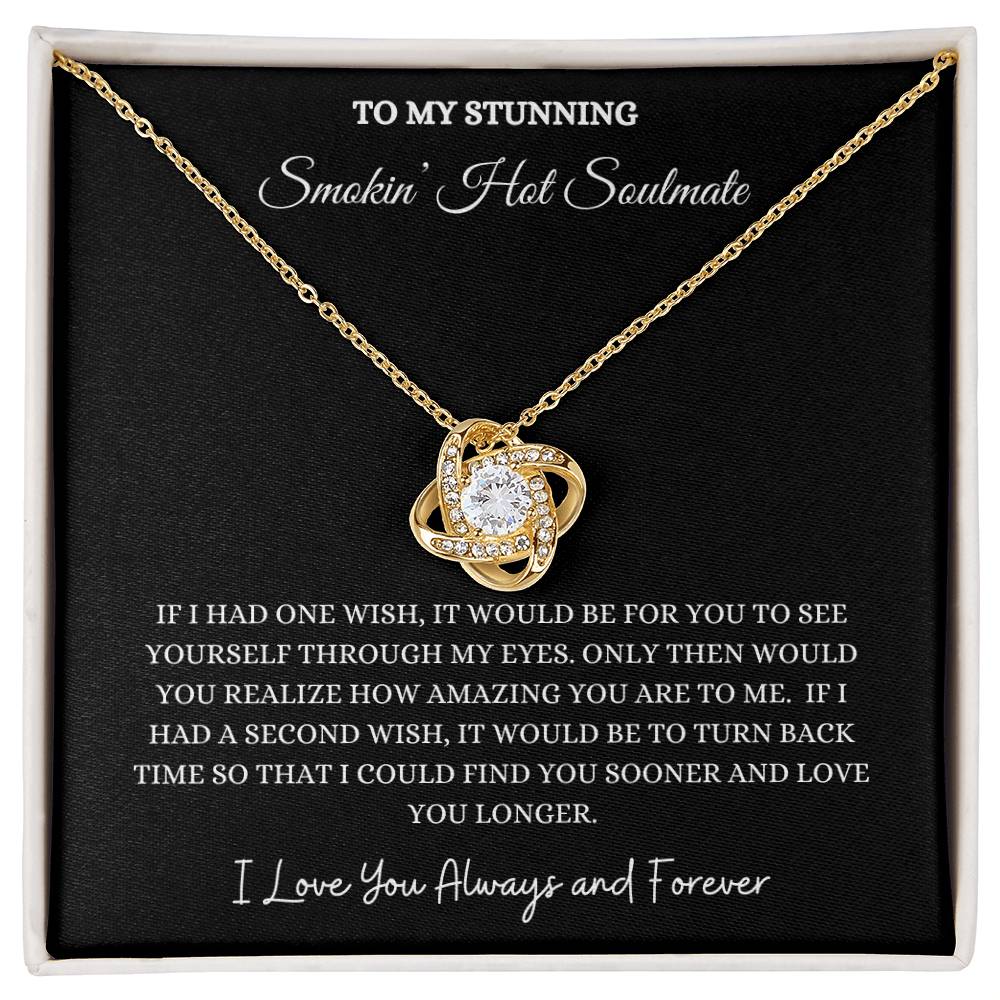 SMOKIN' HOT SOULMATE LOVE KNOT NECKLACE .