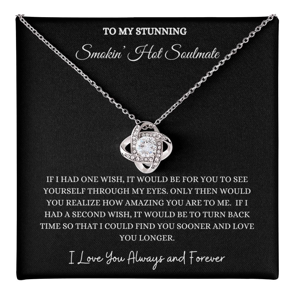 SMOKIN' HOT SOULMATE LOVE KNOT NECKLACE .