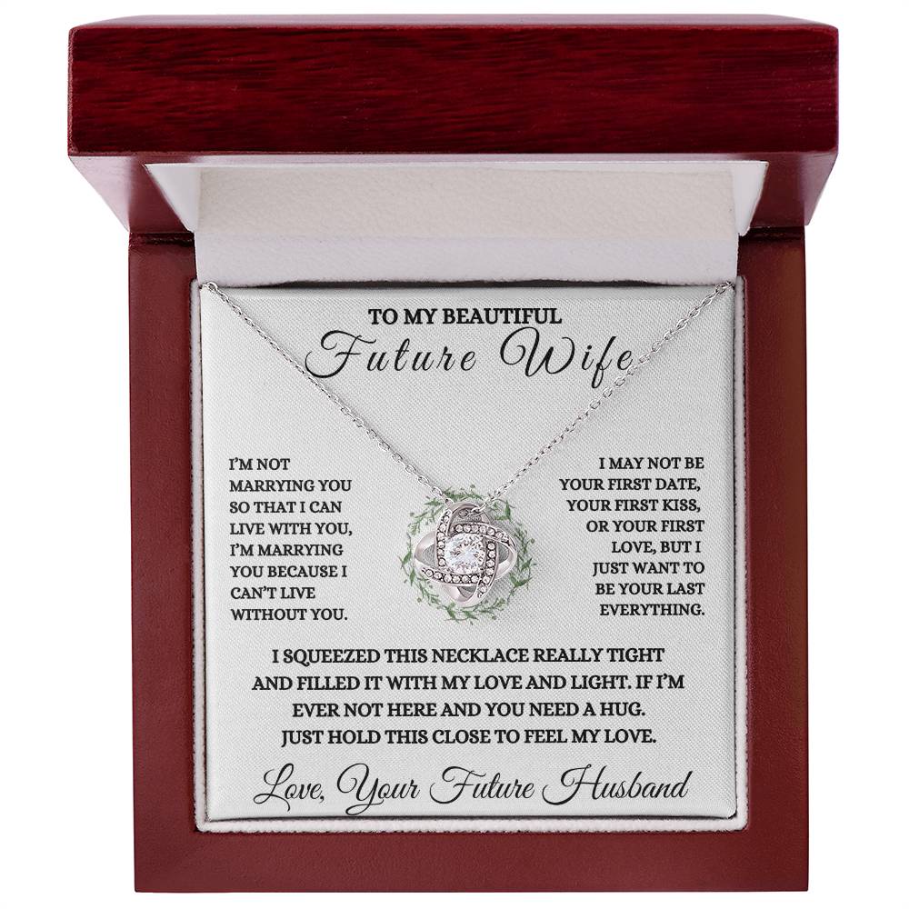 To My Future Wife Love Knot Necklace