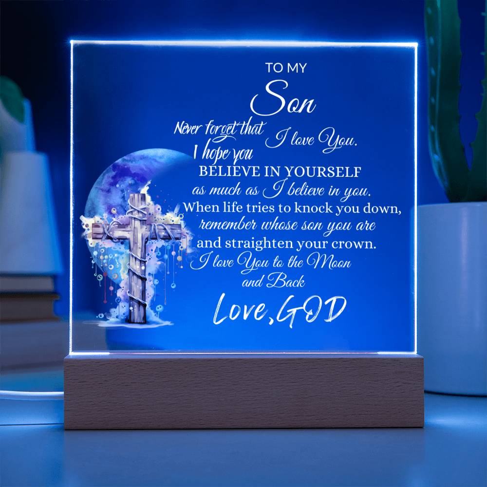 Inspirational Plaque/nightlight for Son From God