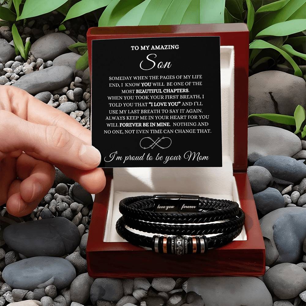 To My Amazing Son-Love You Forever Bracelet