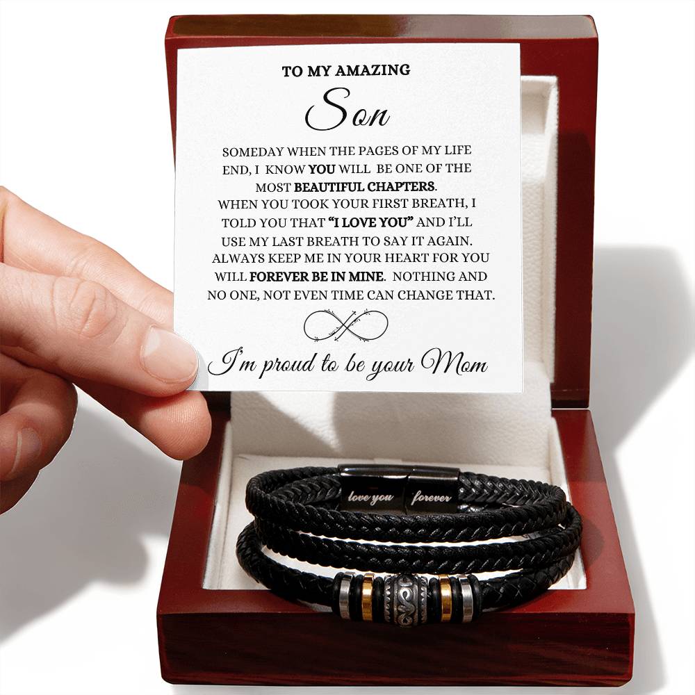 To My Son-Love you Forever Bracelet