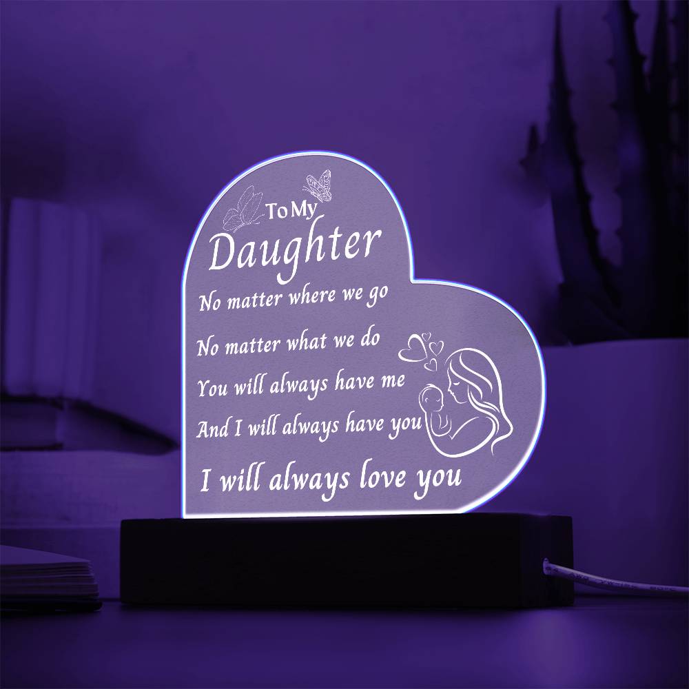 Mother Daughter Plaque/Night Light