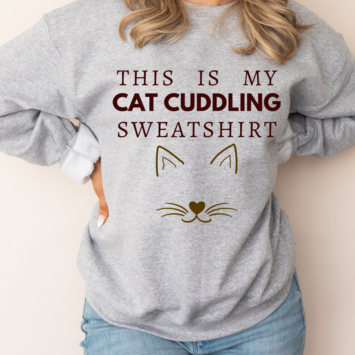 Cat Cuddling Shirt and Paw Print Leggings