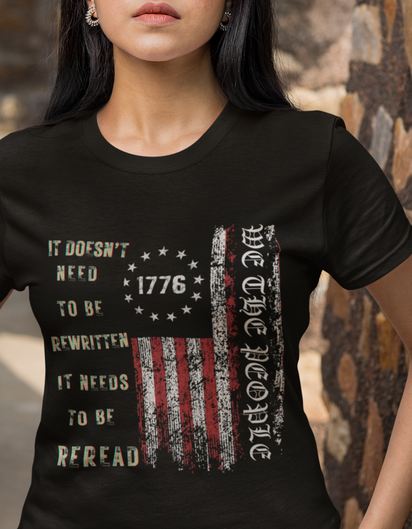 We The People Tee 1776 Independence Day, Veterans Day, Flag Shirt, Flag T-Shirt, Flag Tee