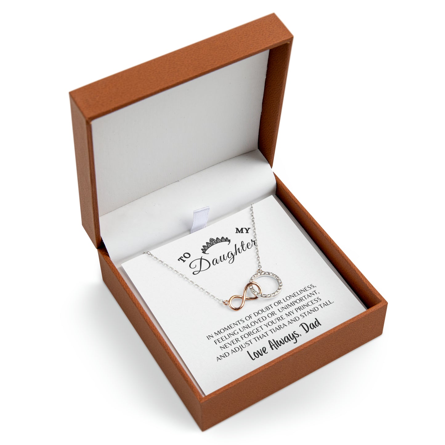 To My Daughter From Dad Infinity Circle Necklace | Birthday, Graduation, Christmas Gift For Daughter