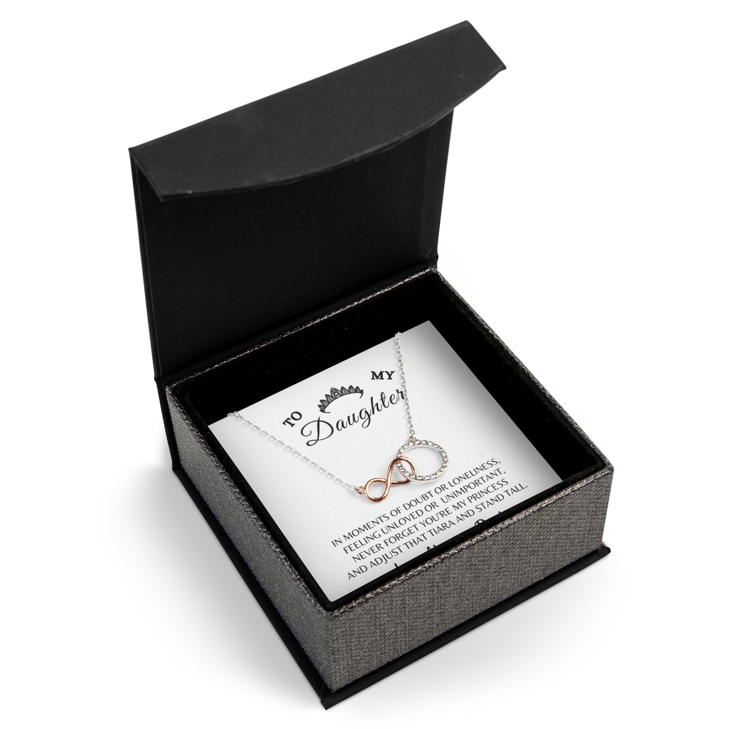 To My Daughter From Dad Infinity Circle Necklace | Birthday, Graduation, Christmas Gift For Daughter
