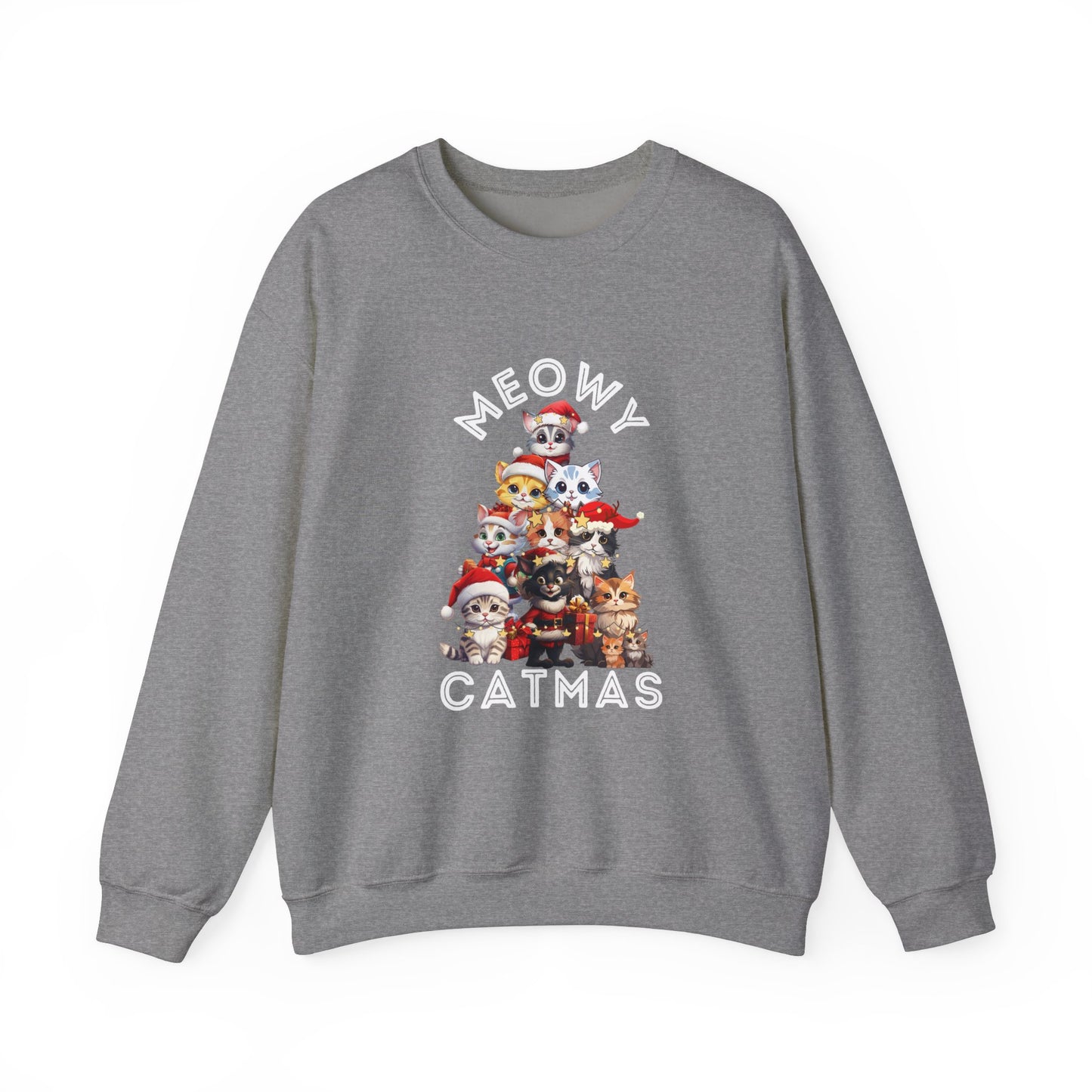 Meowy Catmas Christmas Cats Crewneck Sweatshirt