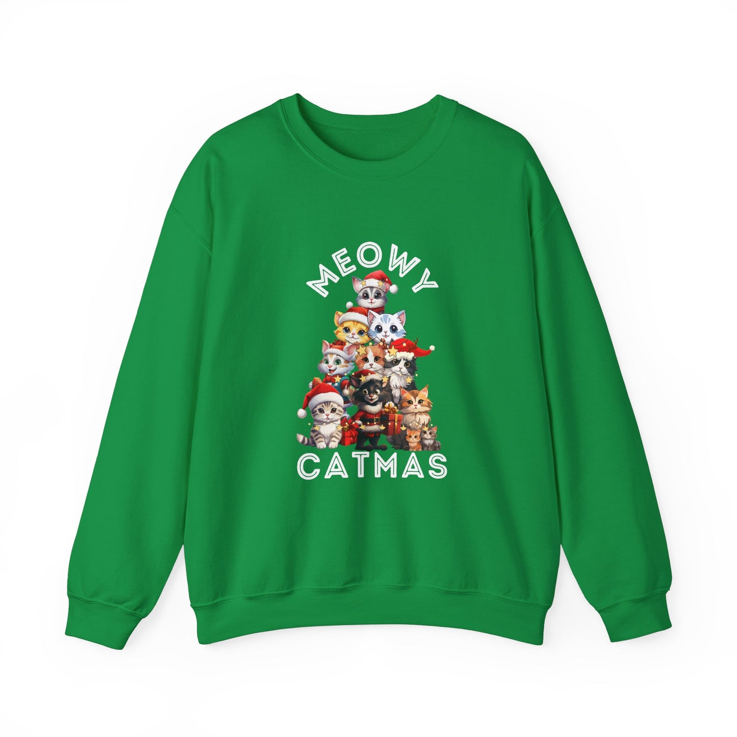 Meowy Catmas Christmas Cats Crewneck Sweatshirt