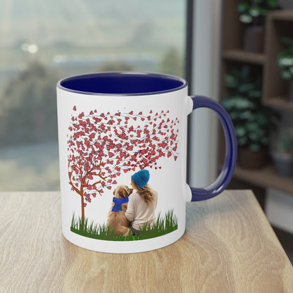 Life Is Better With A Dog Two-Tone Coffee Mug, 11oz | Gift For Dog Lovers, Valentine's Day