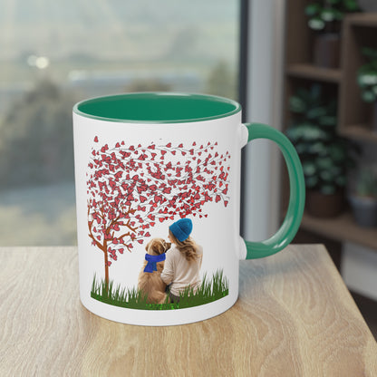 Life Is Better With A Dog Two-Tone Coffee Mug, 11oz | Gift For Dog Lovers, Valentine's Day