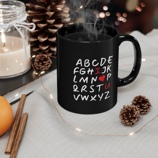 I Heart U Alphabet Mug | Valentine's, Anniversary, Wedding, Christmas Gift