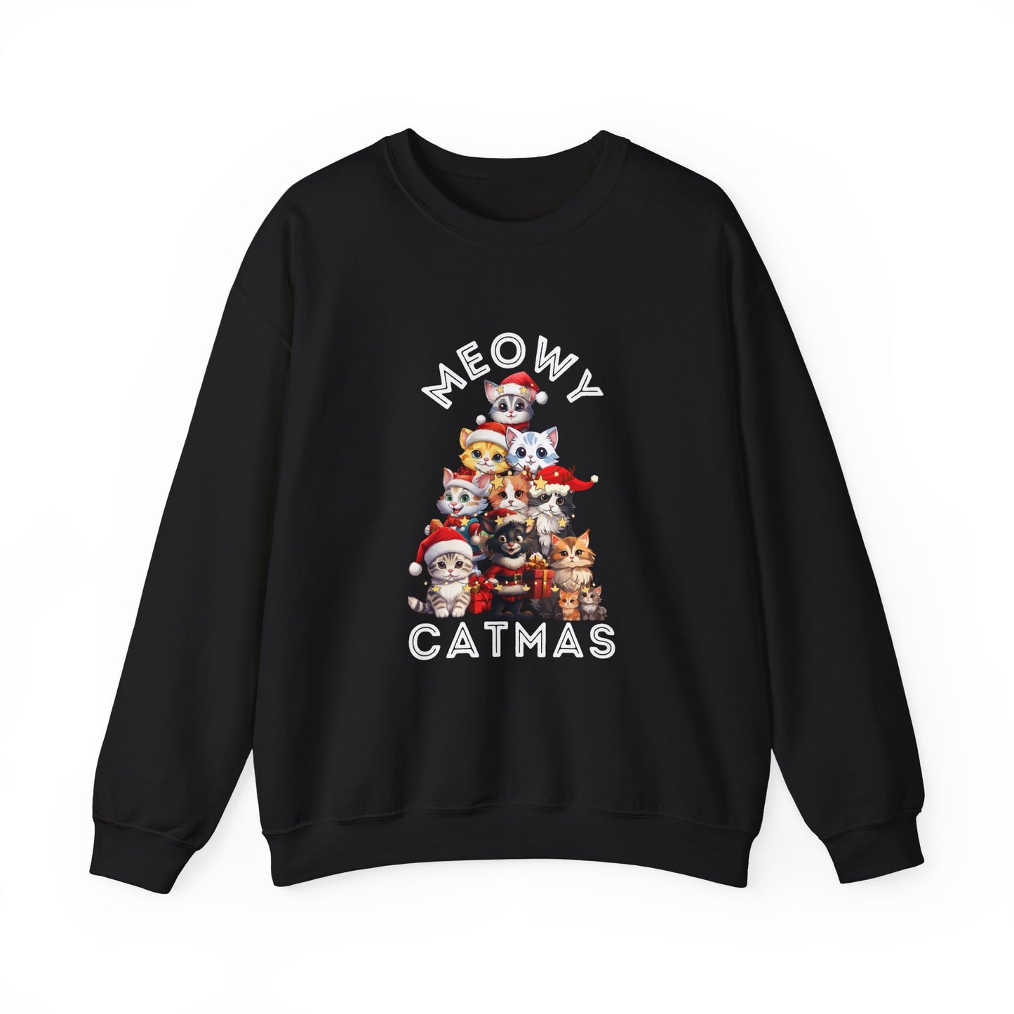 Meowy Catmas Christmas Cats Crewneck Sweatshirt