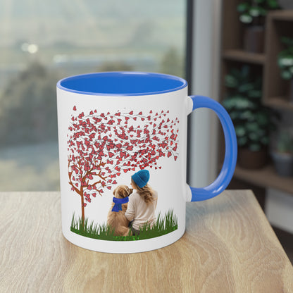 Life Is Better With A Dog Two-Tone Coffee Mug, 11oz | Gift For Dog Lovers, Valentine's Day