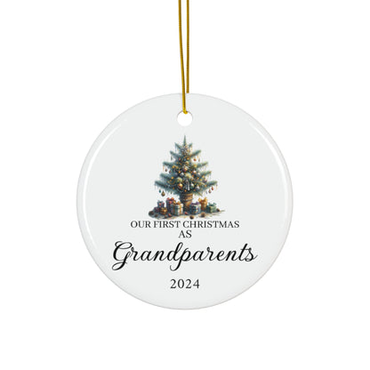 Our First Christmas as Grandparents Ceramic Ornament