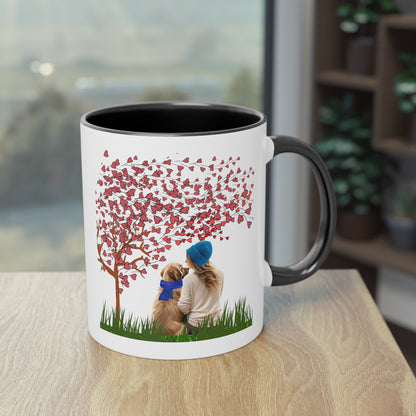 Life Is Better With A Dog Two-Tone Coffee Mug, 11oz | Gift For Dog Lovers, Valentine's Day