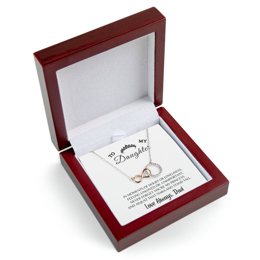 To My Daughter From Dad Infinity Circle Necklace | Birthday, Graduation, Christmas Gift For Daughter