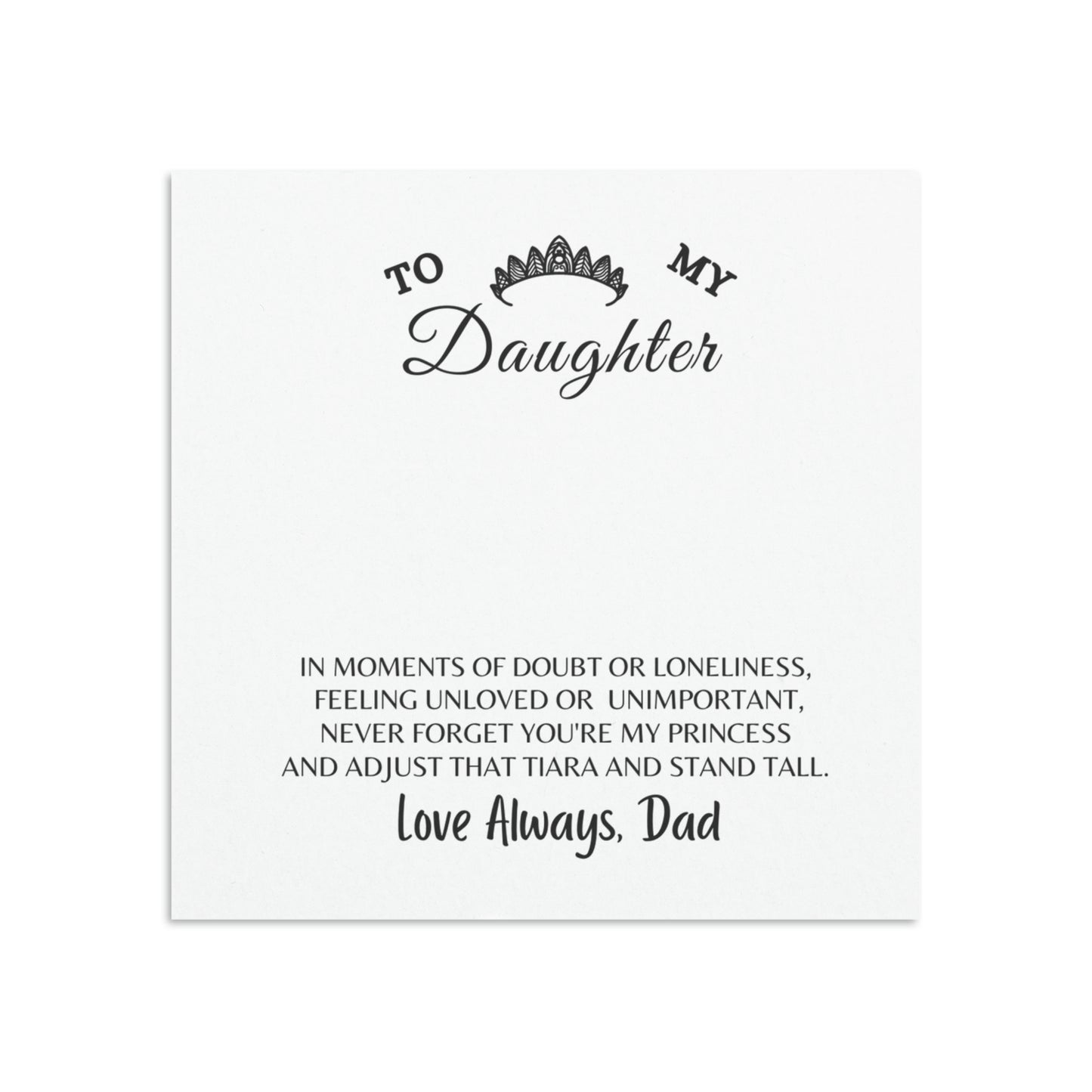 To My Daughter From Dad Infinity Circle Necklace | Birthday, Graduation, Christmas Gift For Daughter
