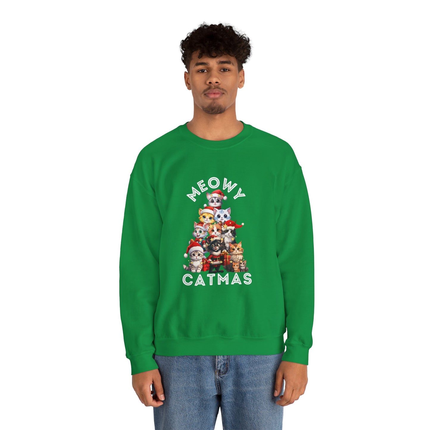 Meowy Catmas Christmas Cats Crewneck Sweatshirt