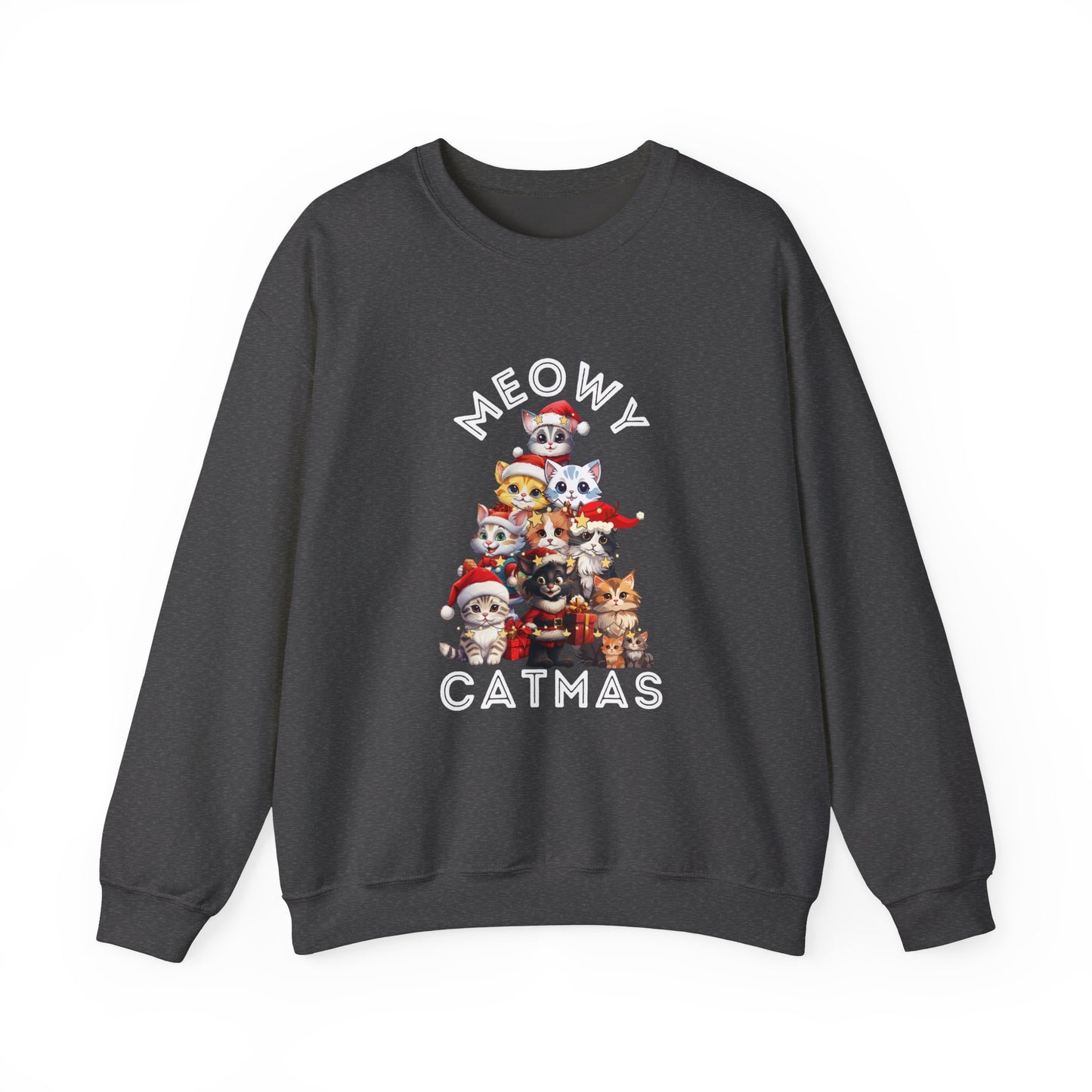 Meowy Catmas Christmas Cats Crewneck Sweatshirt