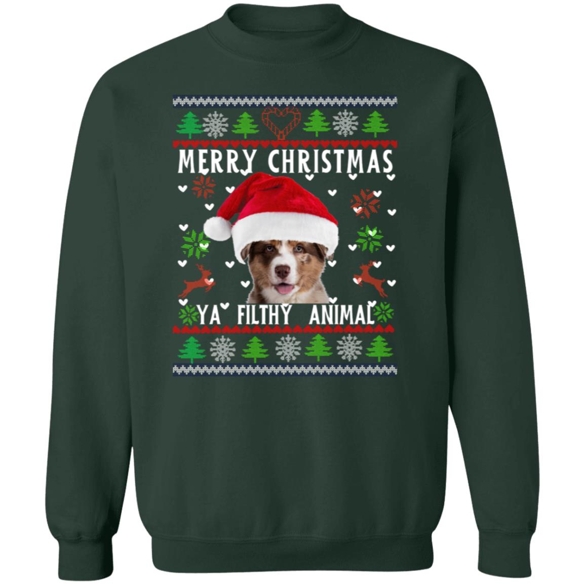 Merry Christmas Ya Filthy Animal Ugly Christmas Sweater Funny Xmas Sweater Gift  For Niece,  Nephew, Cousin