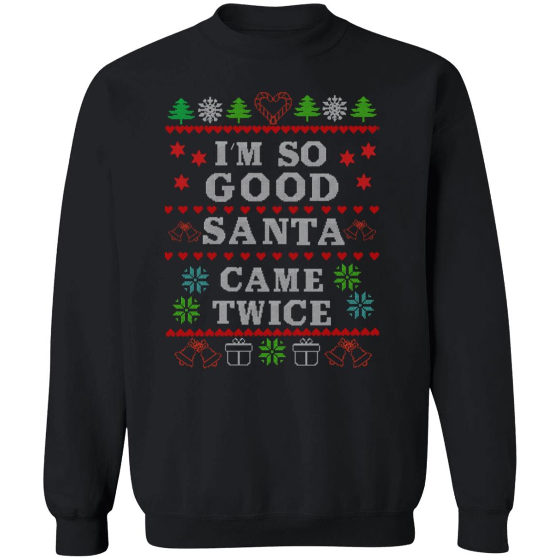 Ugly Christmas Sweater Santa Humor Crew Neck Sweatshirts For Couples