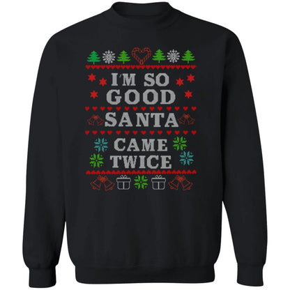 Ugly Christmas Sweater Santa Humor Crew Neck Sweatshirts For Couples