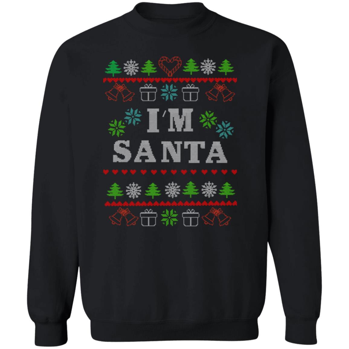 Ugly Christmas Sweater Santa Humor Crew Neck Sweatshirts For Couples