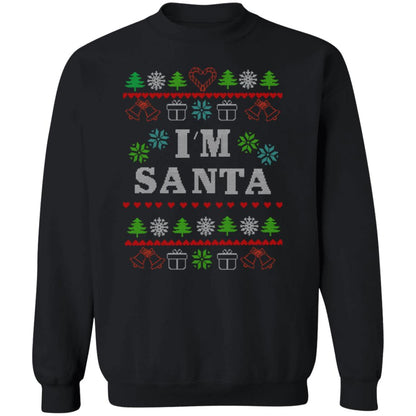 Ugly Christmas Sweater Santa Humor Crew Neck Sweatshirts For Couples
