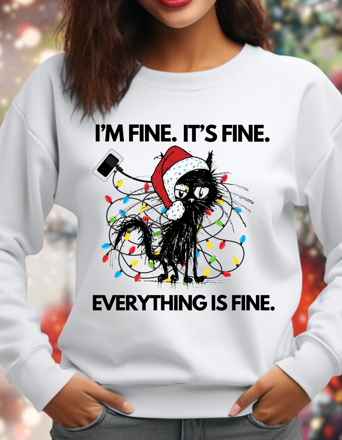 Everything is Fine Ugly Christmas Sweater