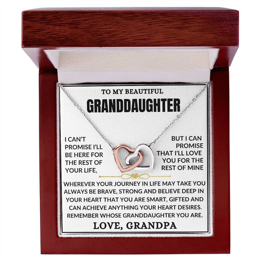 Personalize It! To My Beautiful Granddaughter-Interlocking Hearts Necklace