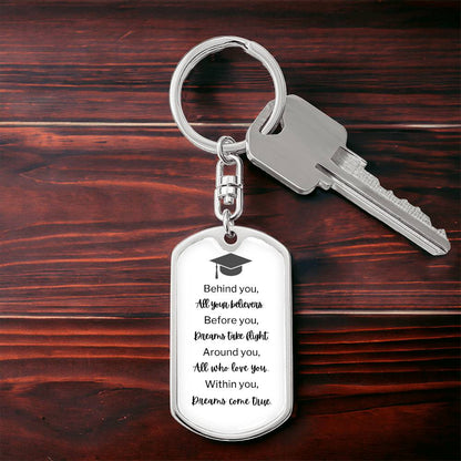 Graduation Key Chain Dog Tag