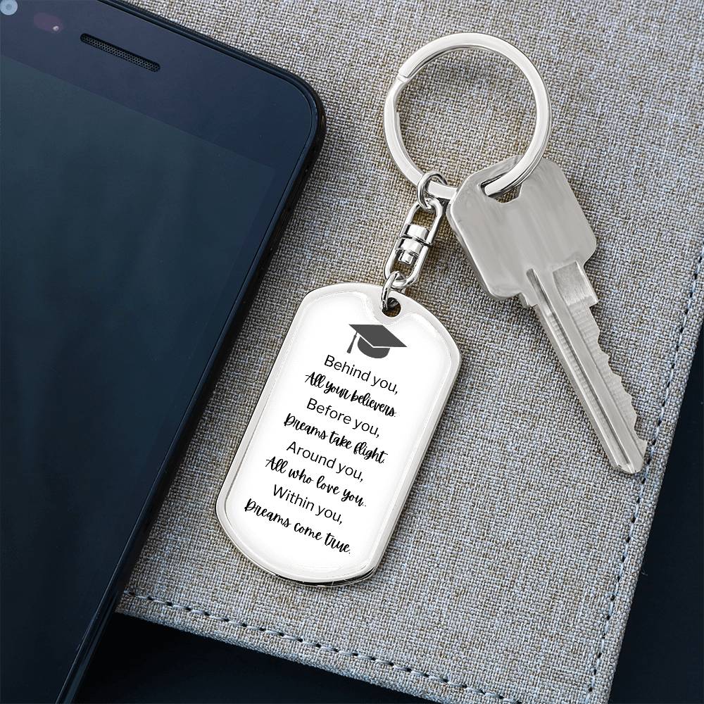 Graduation Key Chain Dog Tag