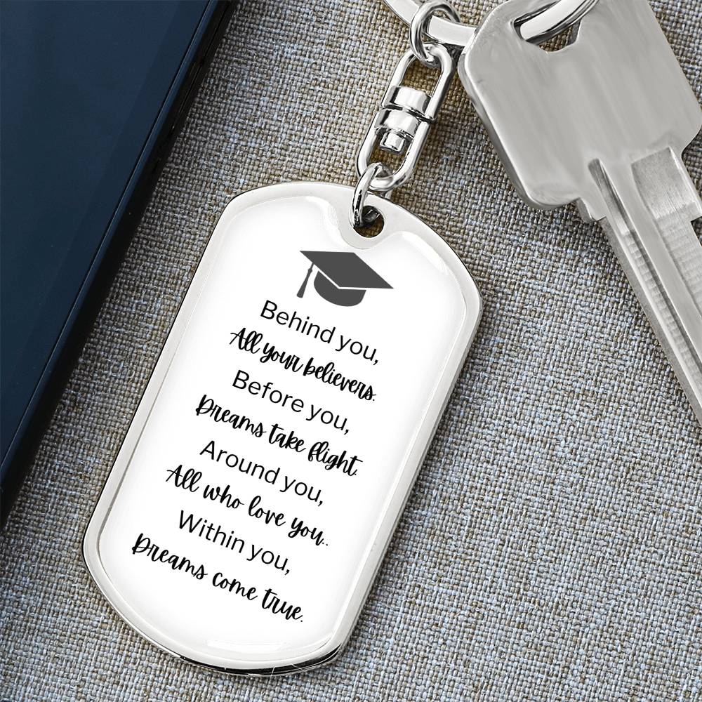 Graduation Key Chain Dog Tag