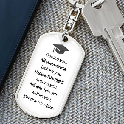 Graduation Key Chain Dog Tag