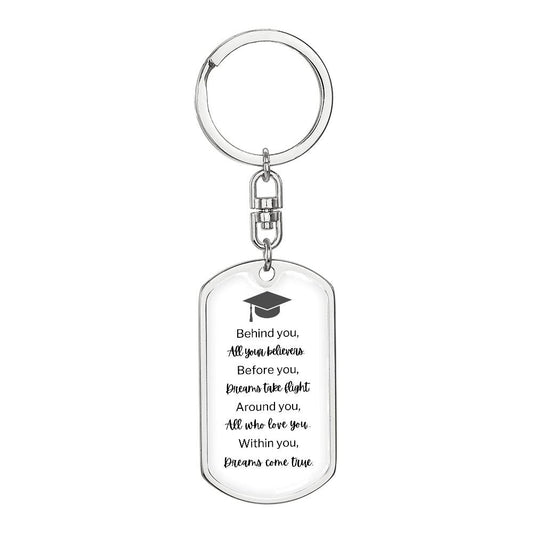 Graduation Key Chain Dog Tag