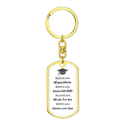 Graduation Key Chain Dog Tag