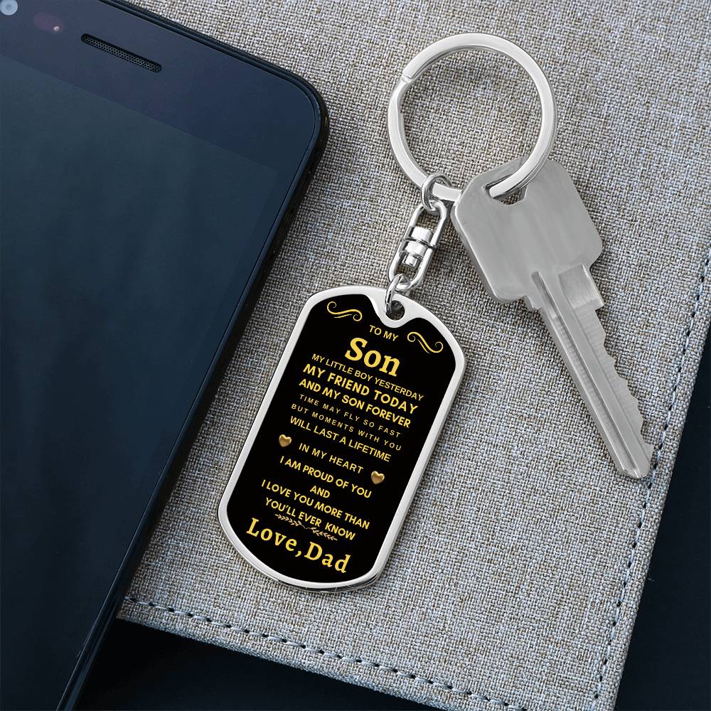 Dog Tag Key Chain