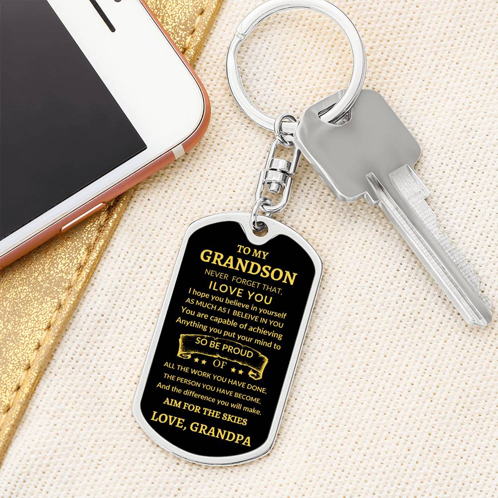 Dog Tag Key Chain