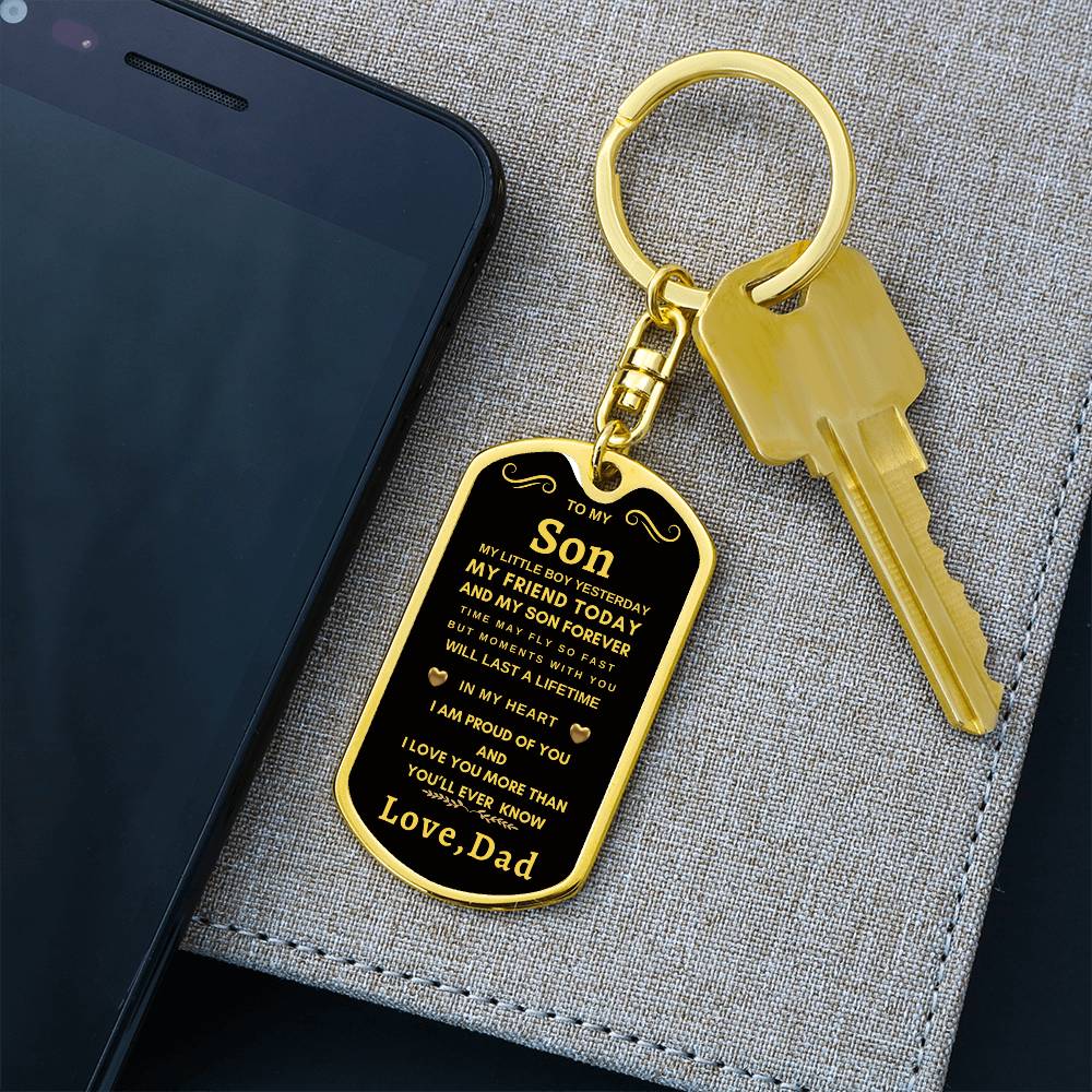Dog Tag Key Chain